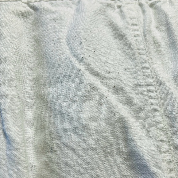 Hollister White Wide Leg Linen Blend Adjustable-Rise Pull-On Baggy Pants - Picture 4 of 4
